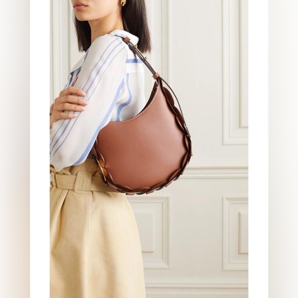 LNWOT Chloe Darryl Small Hobo Crossbody in Sepia Cognac Brown - Picture 3 of 14